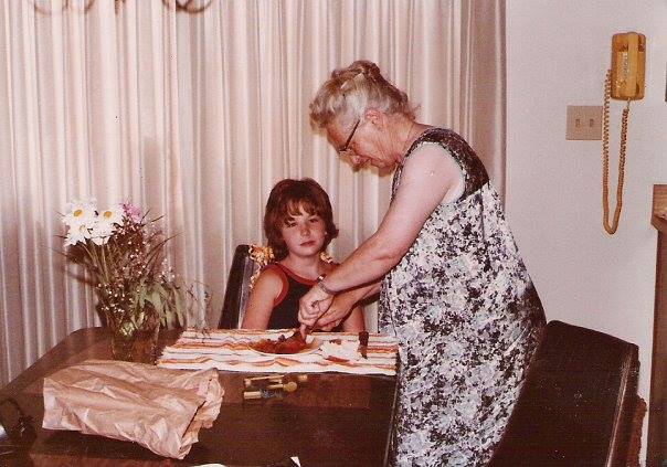 David De Maria with Nonna eating Braciole